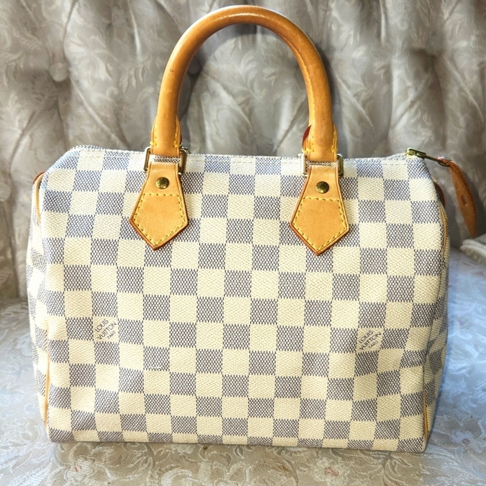 Louis Vuitton Speedy 25 Azur (RARE)‎ Damier Satchel